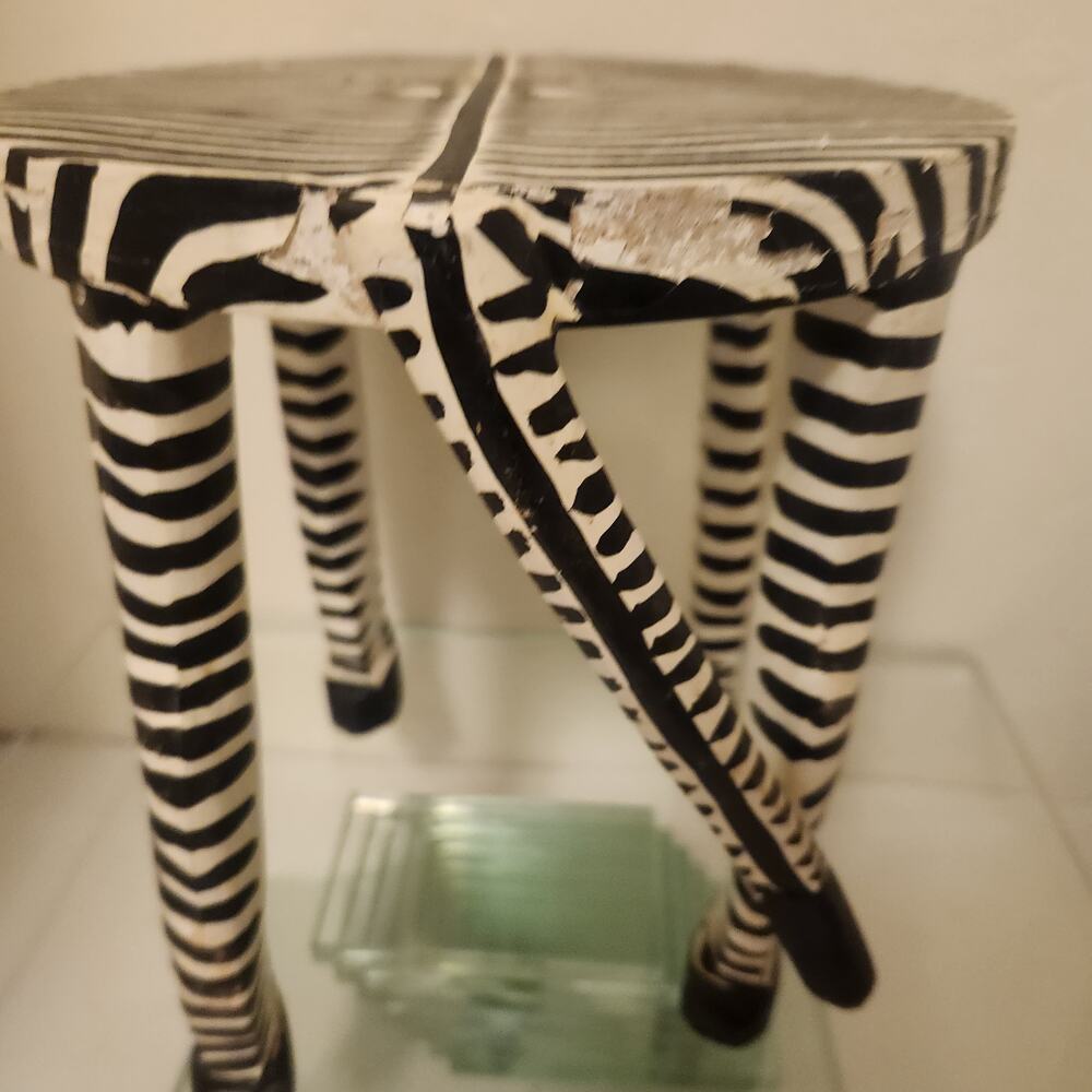 Vintage 9" Zebra Plant Stand